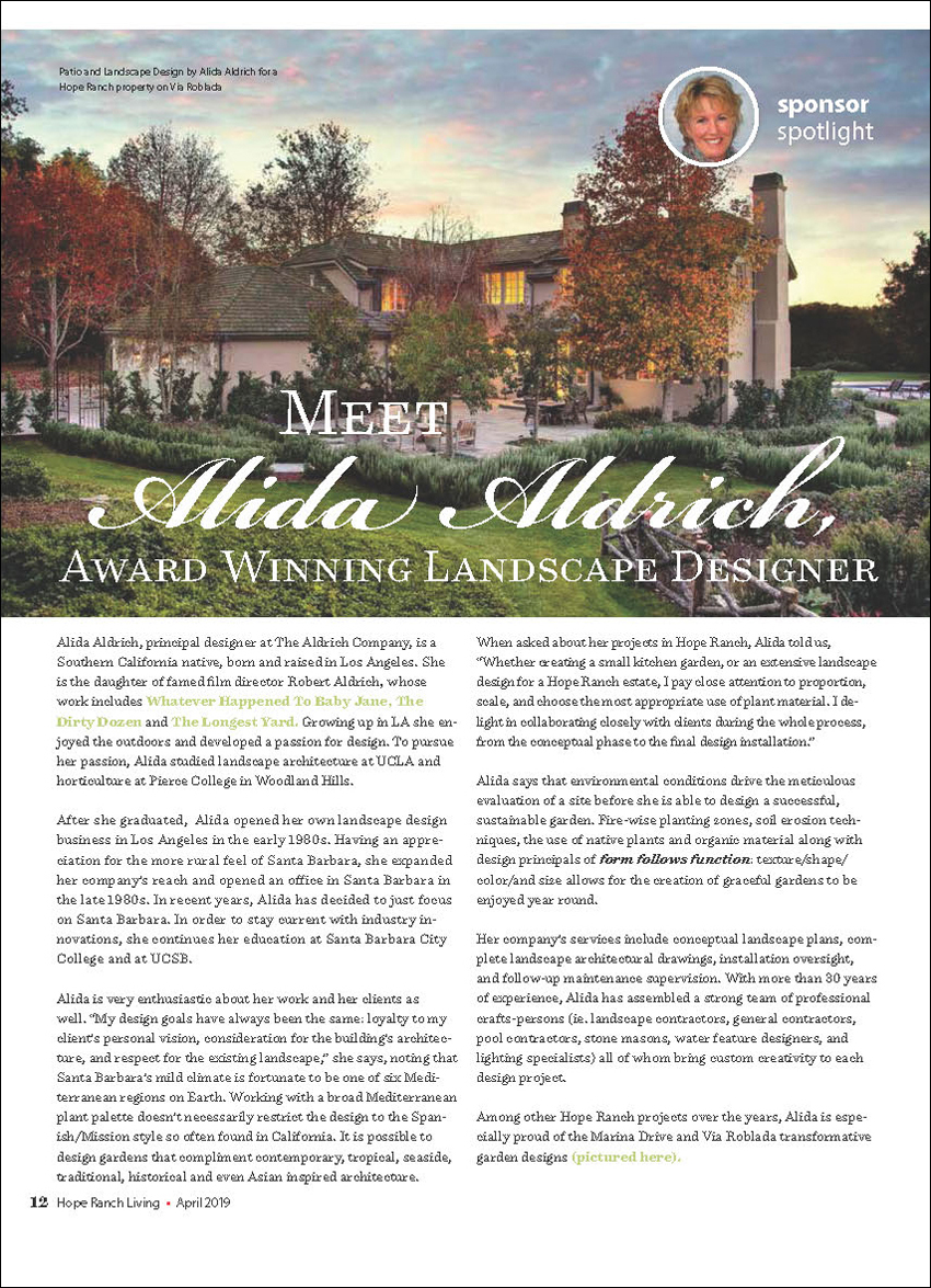 Hope Ranch Living Aldrich Company Press